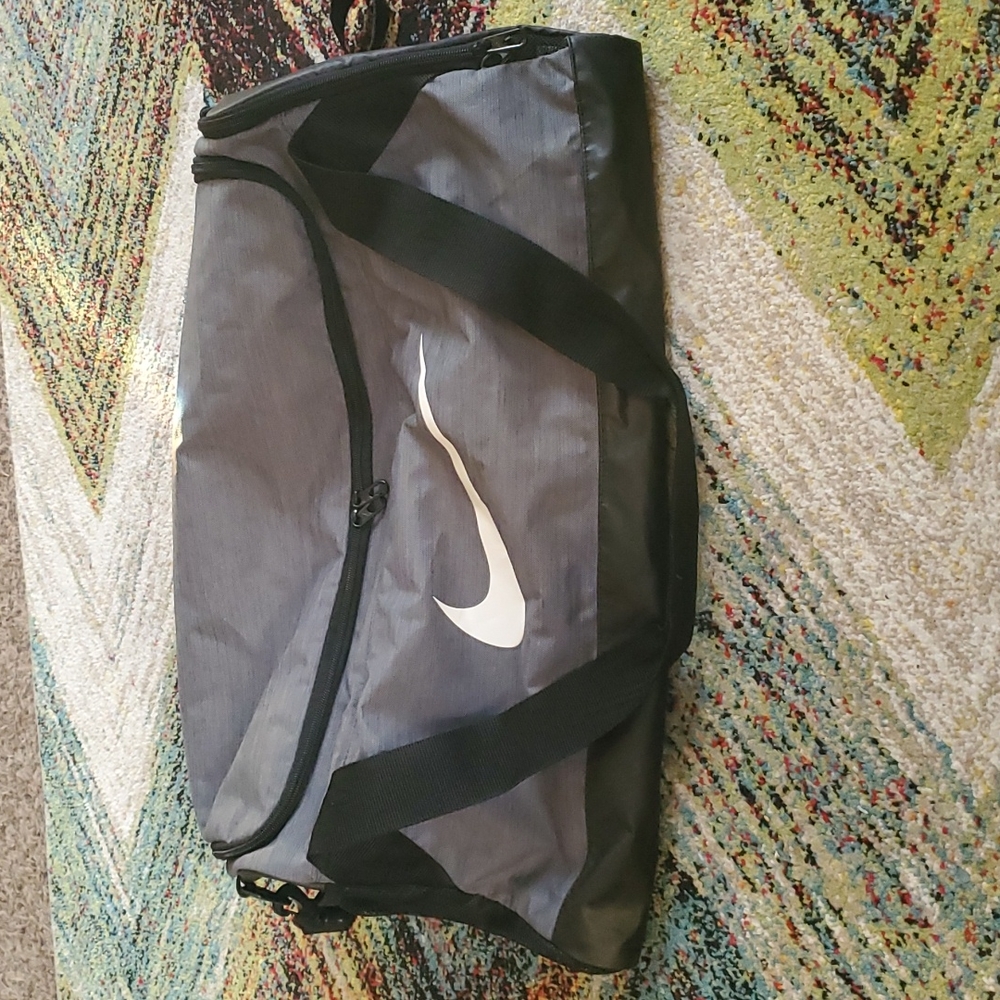 Gray Nike Duffel Bag